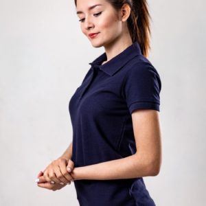 Camisa Tipo Polo Doble Pique Azul Marino