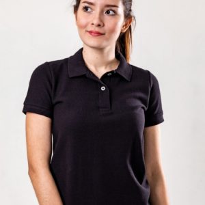 Camisa Tipo Polo Doble Pique Negra