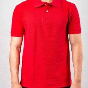 Camisa Tipo Polo Doble Pique Roja