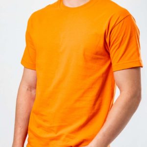 Camiseta Naranja para Adulto Cuello Redondo