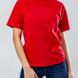 Camiseta Roja para Adulto Cuello Redondo