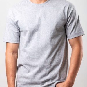 Camiseta Gris Jaspeado para Adulto Cuello Redondo