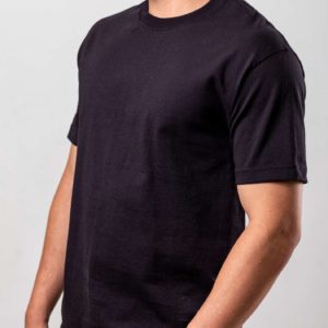 Camiseta Negra para Adulto Cuello Redondo