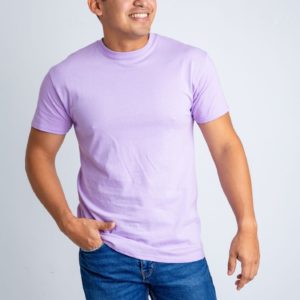 Camiseta Morado Lila para Adulto Cuello Redondo